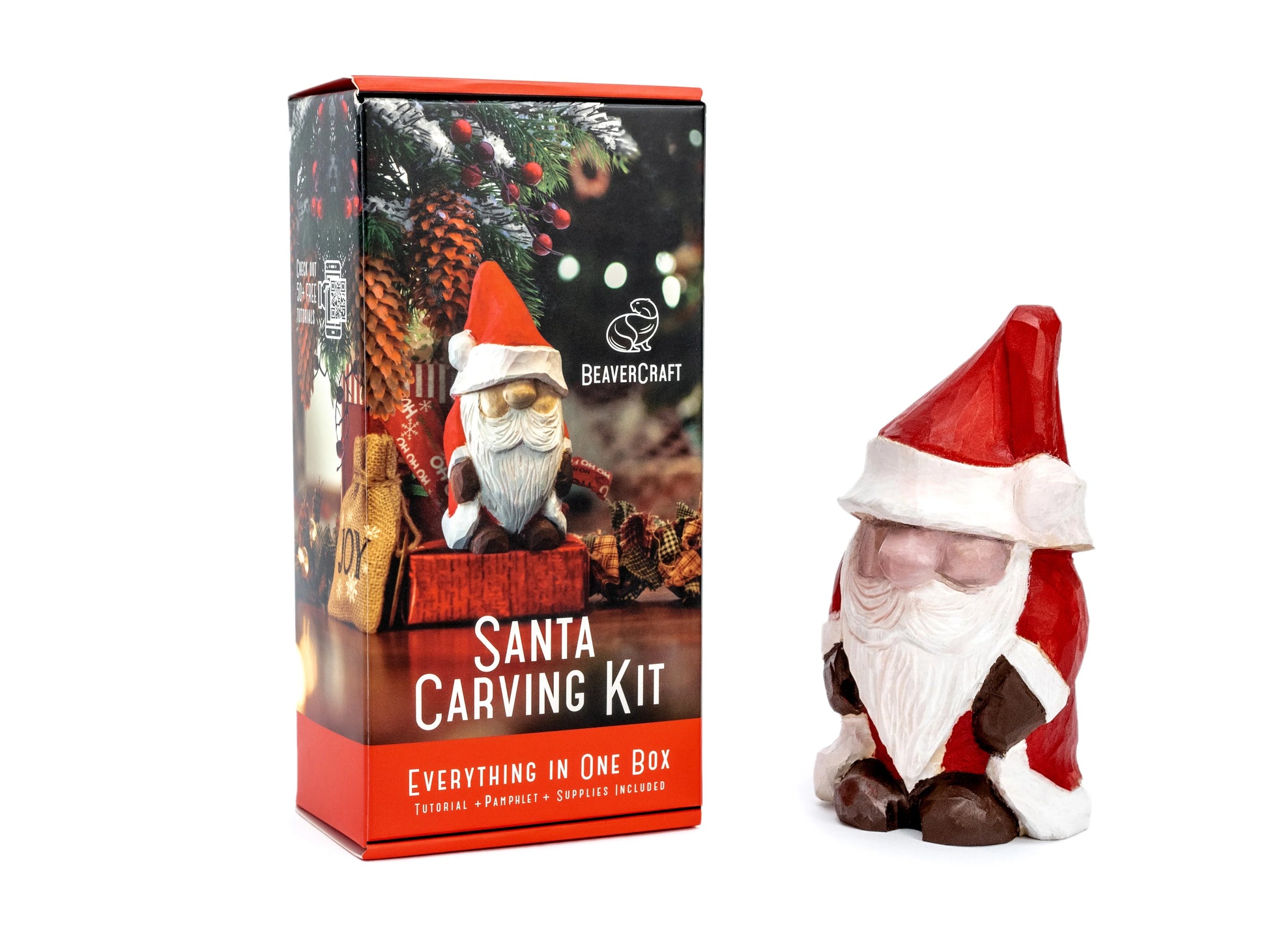 Santa Wood Carving Kit – Complete DIY Whittling Starter Set