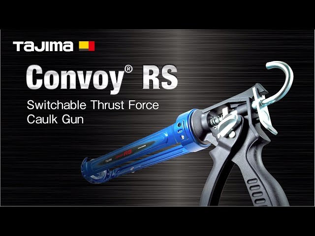 Tajima Convoy RS Dual Power Caulk Gun, Switchable Thrust, 310ml Capacity